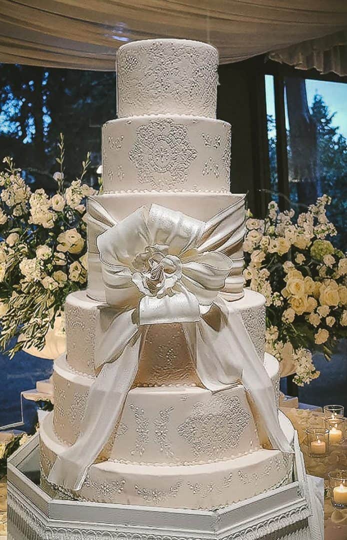 Piped lace wedding cake, Vincigliata | Tuscan Wedding Cakes