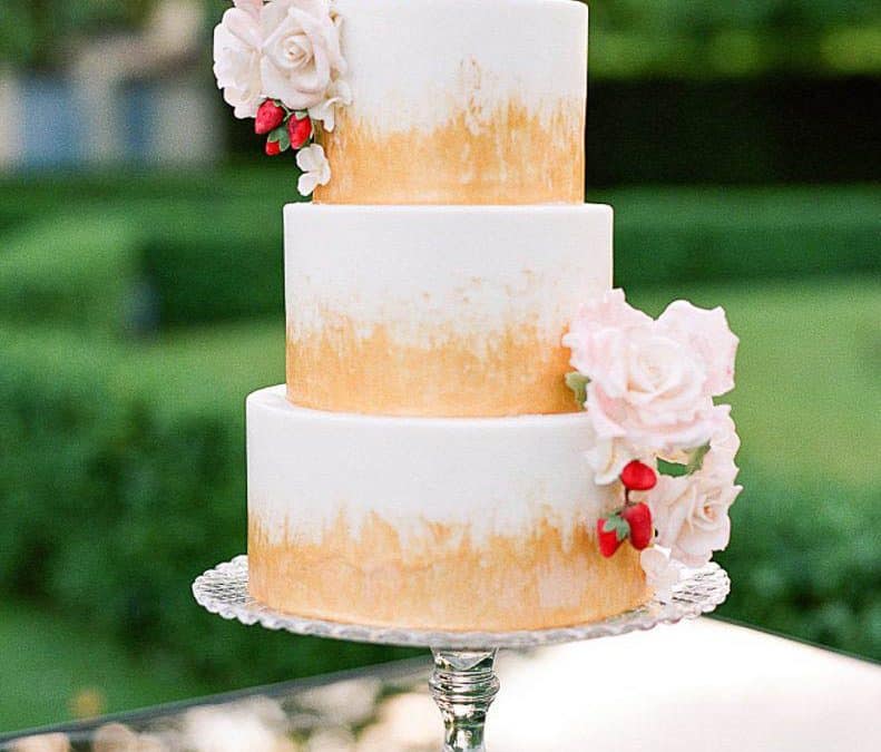 Villa La Vendetta Wedding Cake featured in Style Me Pretty