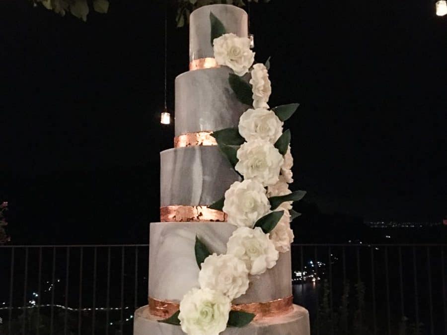 Marbled Wedding Cake at Villa Eva, Ravello Italy