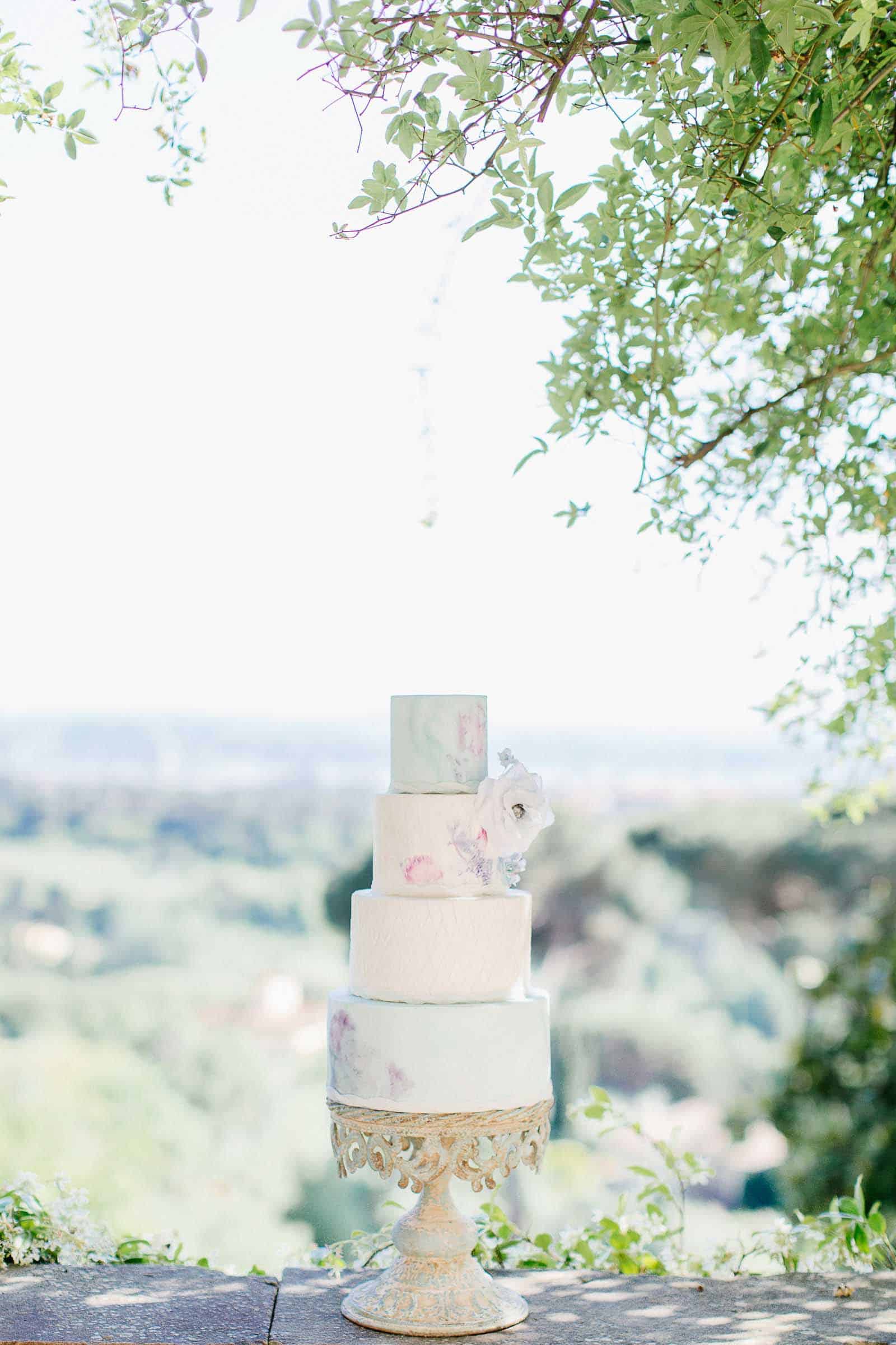 Wedding Cake Tuscany, Italy at Villa Le Fontane by Tuscan Wedding Cakes